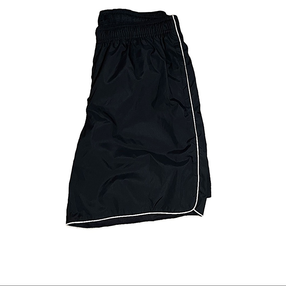 Lands' End Shorts Dark Blue Pull-On Elastic Waist Athletic Stripe Pockets Size M - Picture 6 of 7